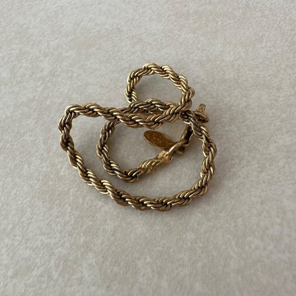 Vision signed 14k GL gold layered (filled) twisted rope chain bracelet - Picture 5 of 5